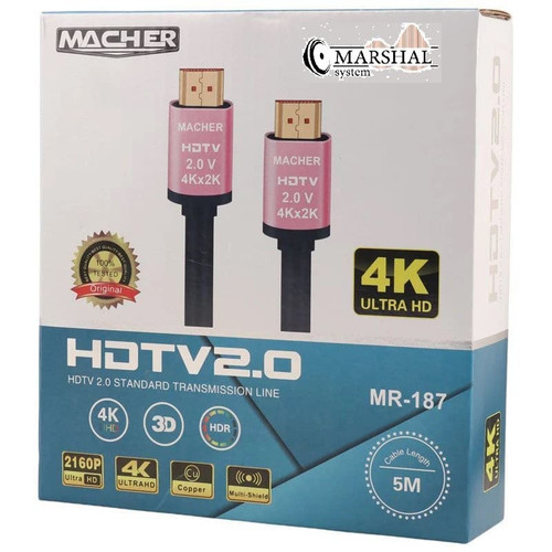 کابل HDMI مچر 4K مدل MR-187 طول 5 متر به قیمت عمده